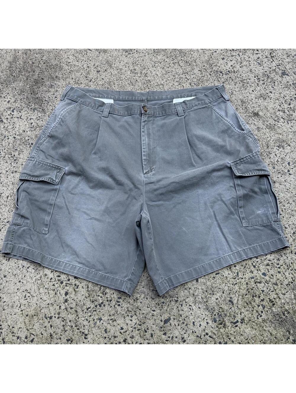 Vintage Farah Chinos Faded Gray Cargo Shorts Baggy Utility Y2K